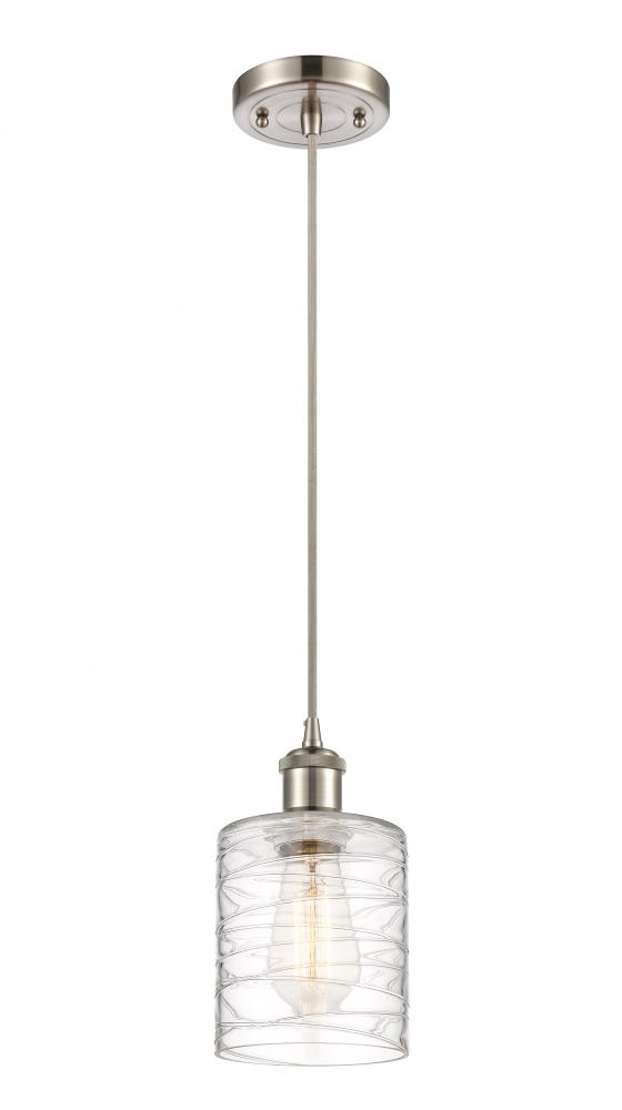 Cobbleskill - 1 Light - 5 inch - Brushed Satin Nickel - Cord hung - Mini Pendant