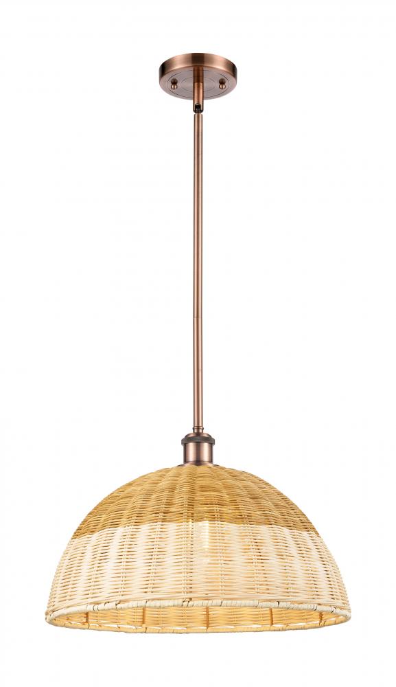 Bristol Natural II - 1 Light - 16 inch - Antique Copper - Stem hung - Mini Pendant