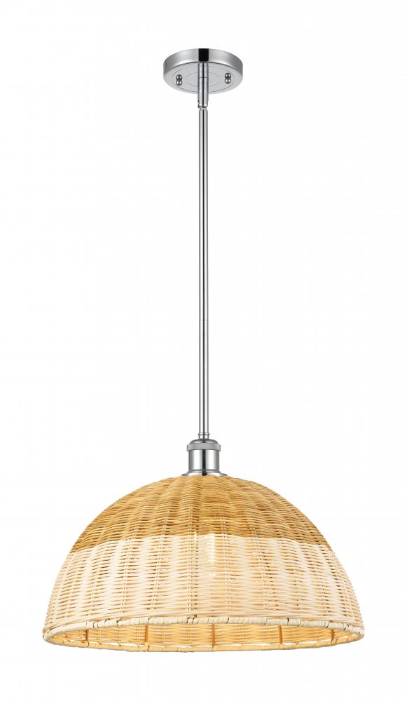 Bristol Natural II - 1 Light - 16 inch - Polished Chrome - Stem hung - Mini Pendant