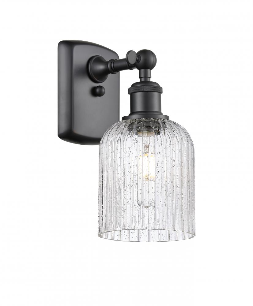 Bridal Veil - 1 Light - 5 inch - Matte Black - Sconce