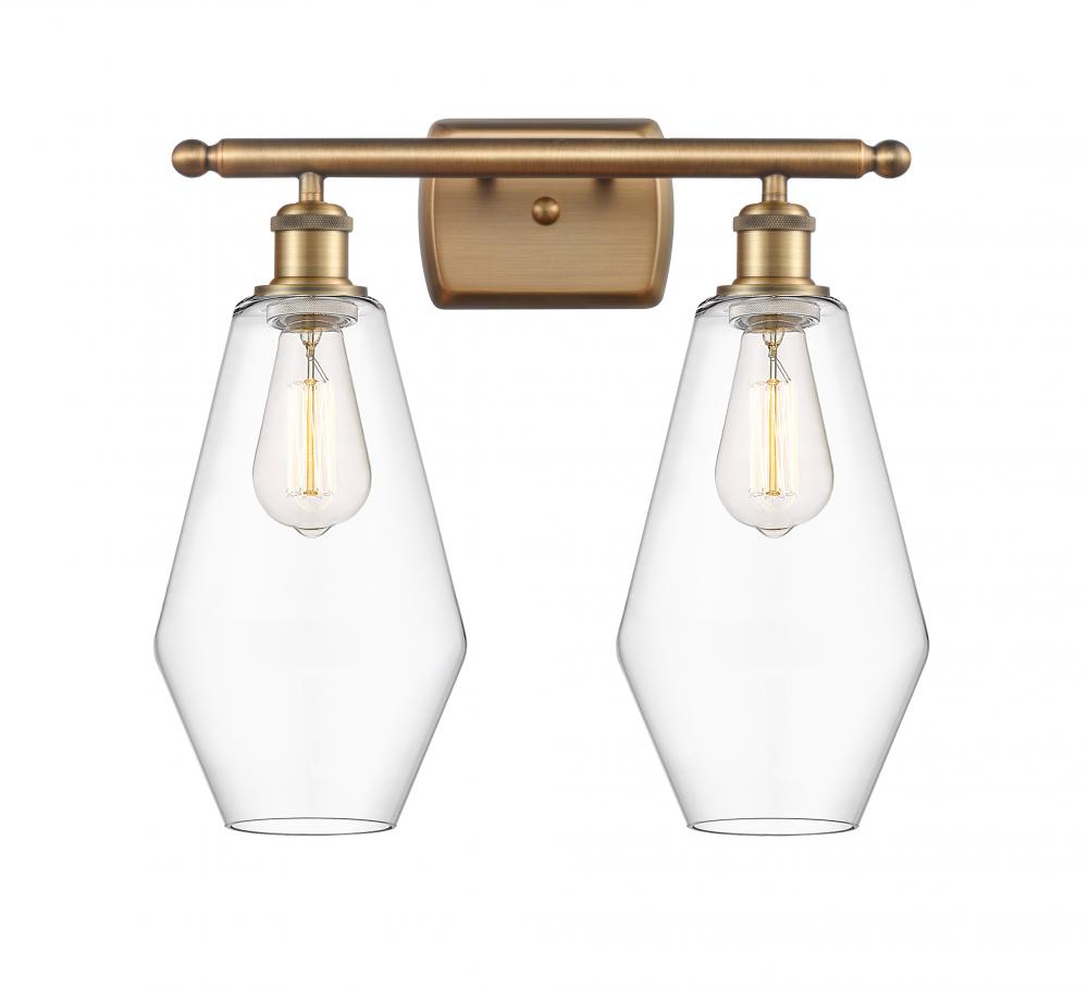 Cindyrella - 2 Light - 17 inch - Brushed Brass - Bath Vanity Light