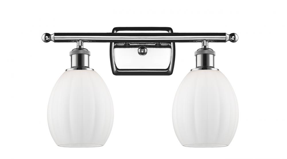 Eaton - 2 Light - 16 inch - Polished Chrome - Bath Vanity Light