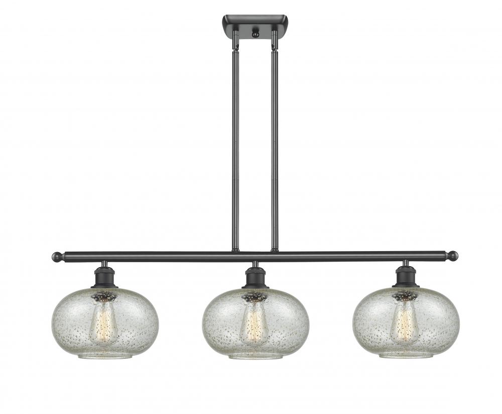 Gorham - 3 Light - 36 inch - Matte Black - Cord hung - Island Light