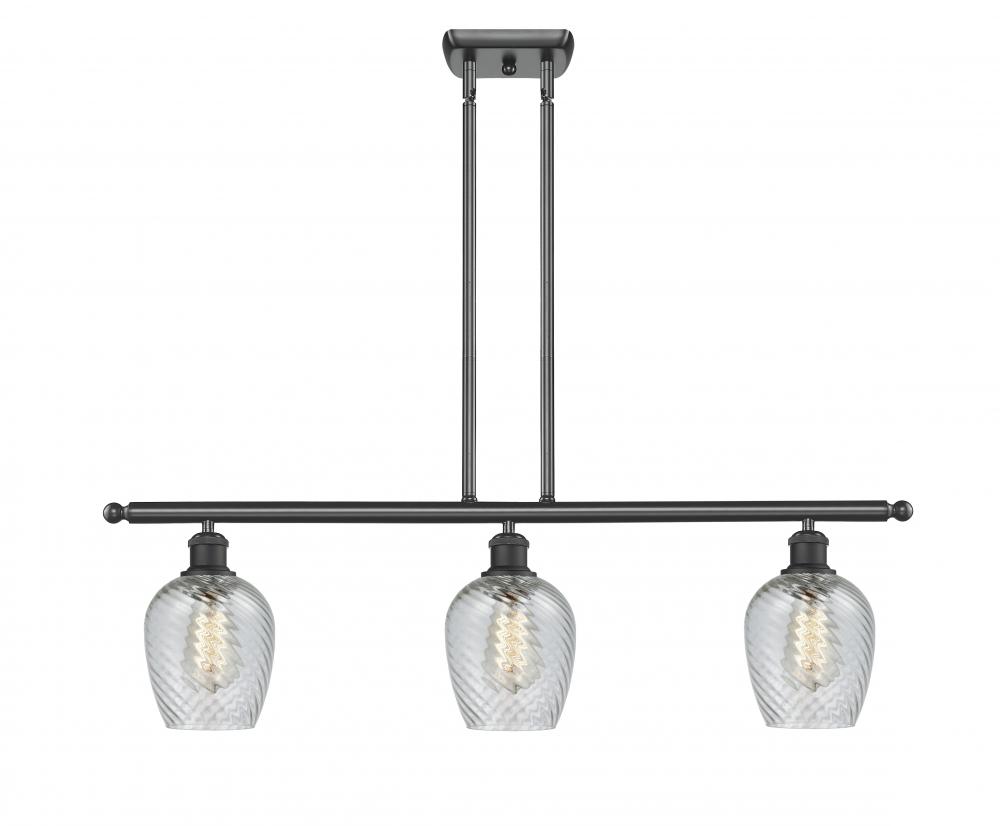 Salina - 3 Light - 36 inch - Matte Black - Cord hung - Island Light