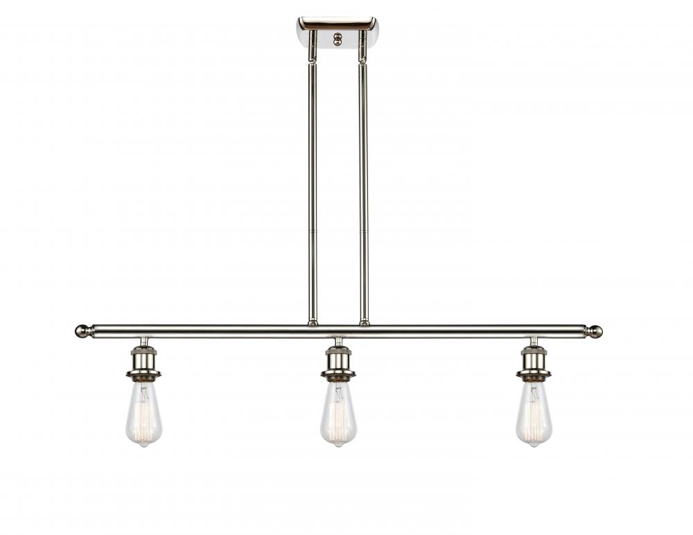 Bare Bulb - 3 Light - 36 inch - Polished Nickel - Cord hung - Island Light