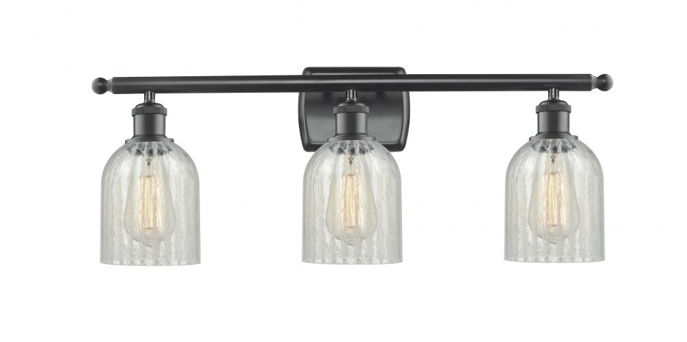 Caledonia - 3 Light - 25 inch - Matte Black - Bath Vanity Light