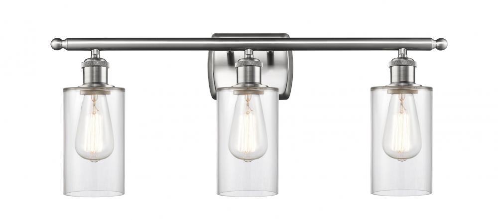 Clymer - 3 Light - 24 inch - Brushed Satin Nickel - Bath Vanity Light