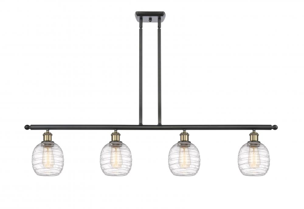 Belfast - 4 Light - 48 inch - Black Antique Brass - Cord hung - Island Light