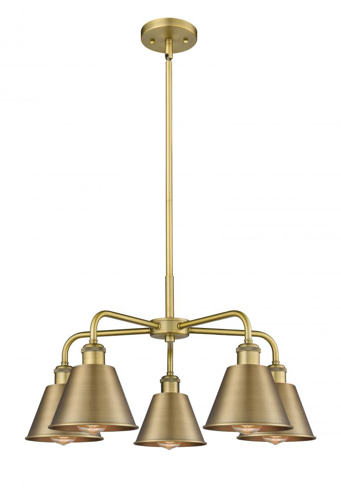 Ballston - 5 Light - 25 inch - Brushed Brass - Chandelier