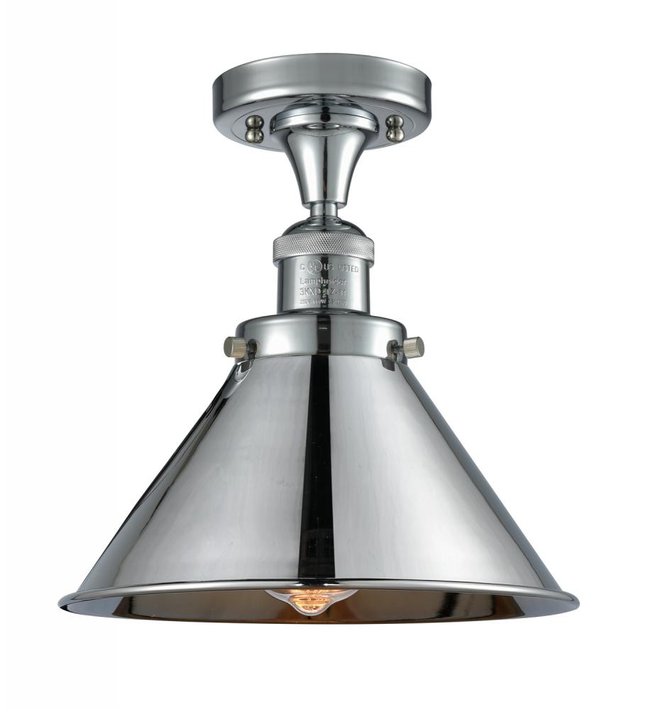 Briarcliff - 1 Light - 10 inch - Polished Chrome - Semi-Flush Mount