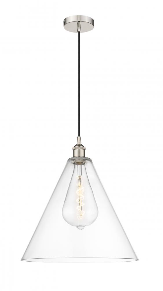 Berkshire - 1 Light - 16 inch - Polished Nickel - Cord hung - Pendant