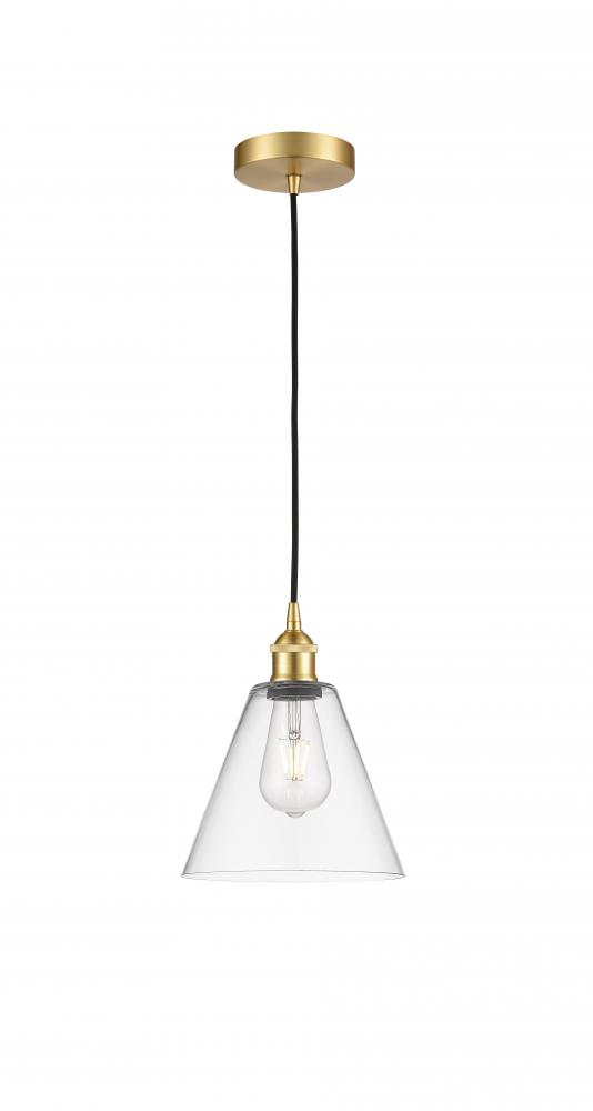 Berkshire - 1 Light - 8 inch - Satin Gold - Mini Pendant