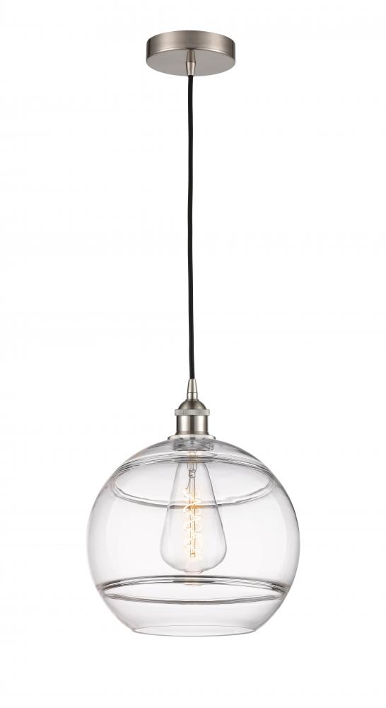 Rochester - 1 Light - 12 inch - Brushed Satin Nickel - Cord hung - Mini Pendant