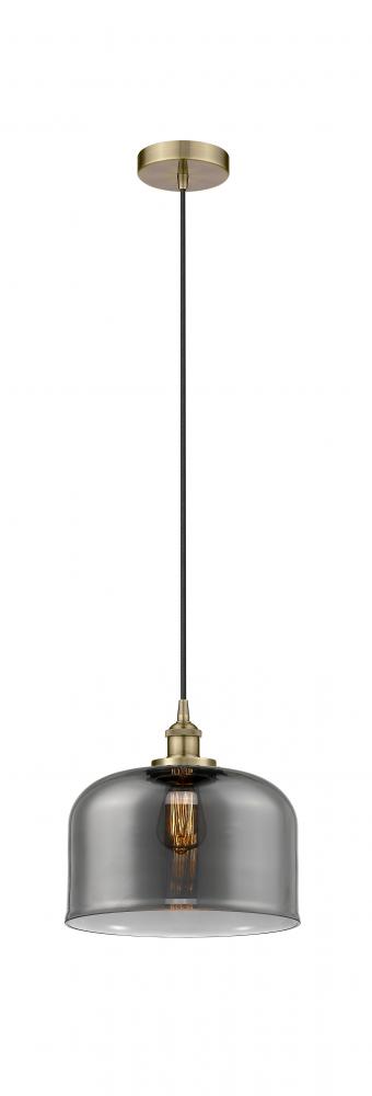 Bell - 1 Light - 12 inch - Antique Brass - Cord hung - Mini Pendant