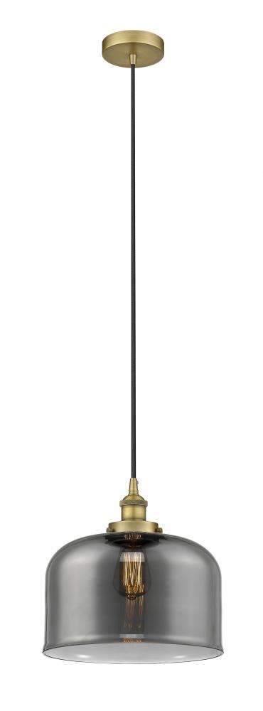 Bell - 1 Light - 12 inch - Brushed Brass - Cord hung - Mini Pendant