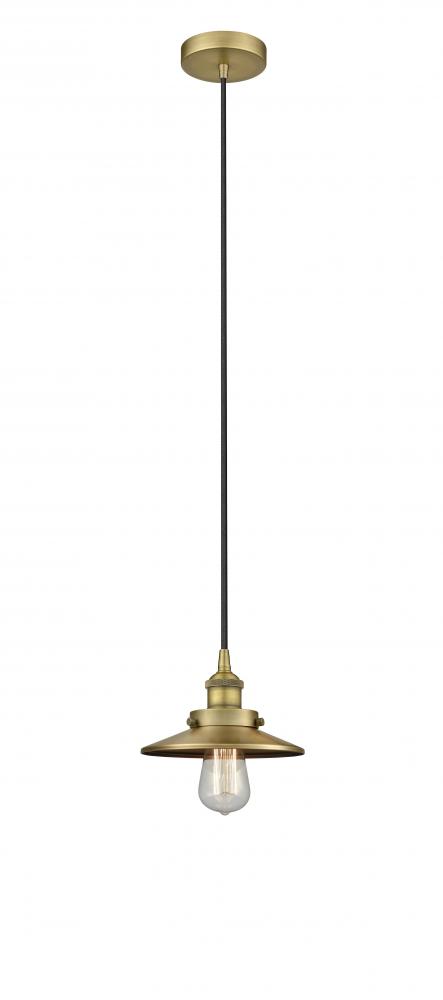 Edison - 1 Light - 8 inch - Brushed Brass - Mini Pendant