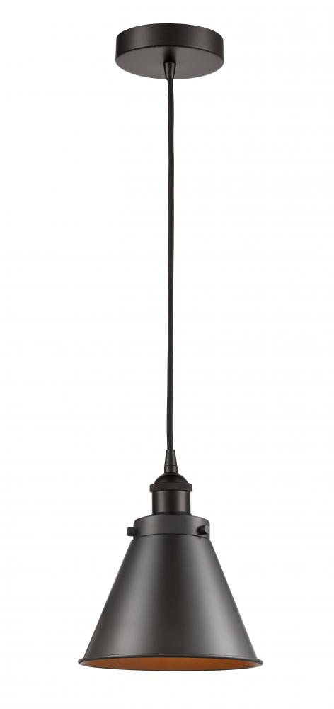 Appalachian - 1 Light - 8 inch - Oil Rubbed Bronze - Cord hung - Mini Pendant