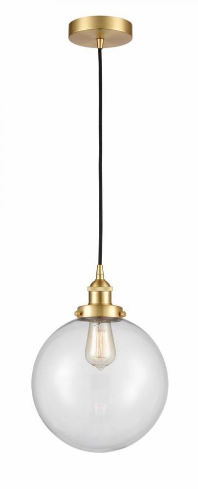 Beacon - 1 Light - 10 inch - Satin Gold - Cord hung - Mini Pendant