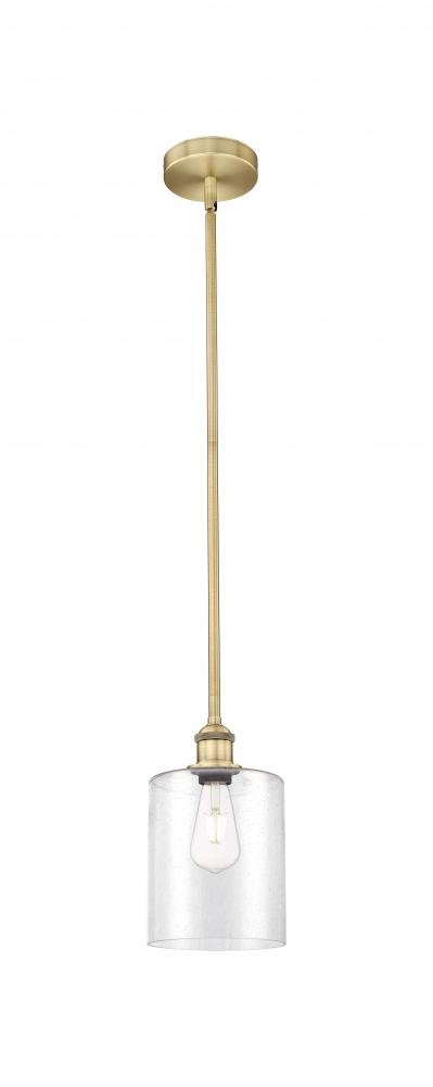 Paladin - 1 Light - 7 inch - Brushed Brass - Cord hung - Mini Pendant
