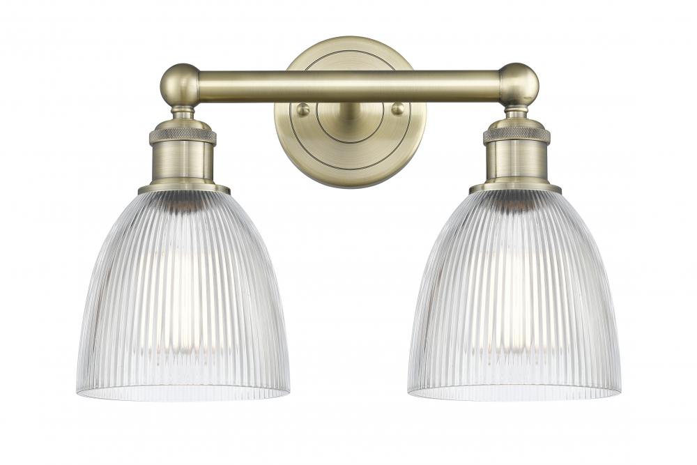 Castile - 2 Light - 15 inch - Antique Brass - Bath Vanity Light