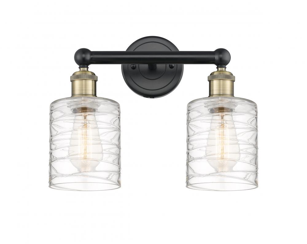 Cobbleskill - 2 Light - 14 inch - Black Antique Brass - Bath Vanity Light