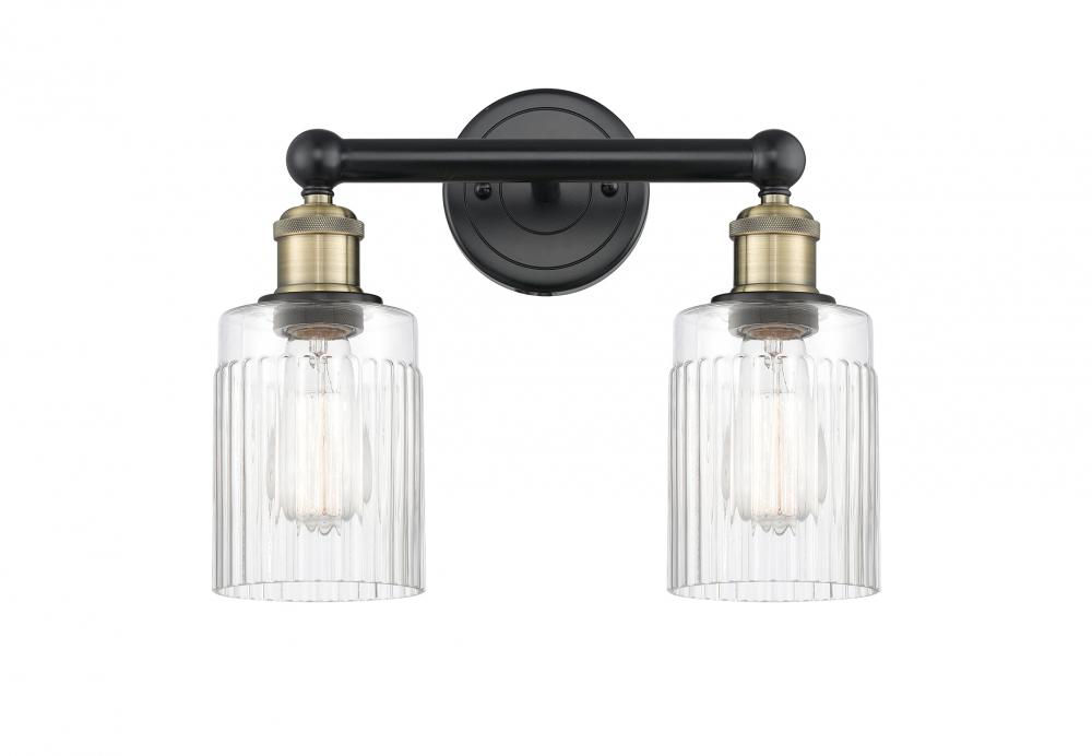 Hadley - 2 Light - 14 inch - Black Antique Brass - Bath Vanity Light