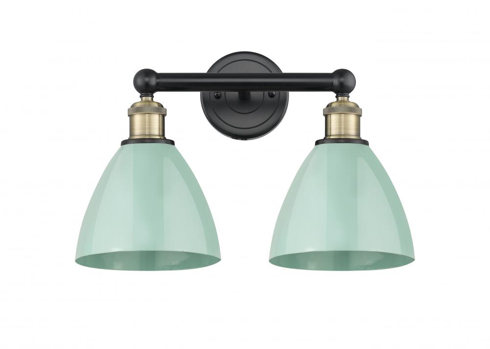 Plymouth - 2 Light - 17 inch - Black Antique Brass - Bath Vanity Light