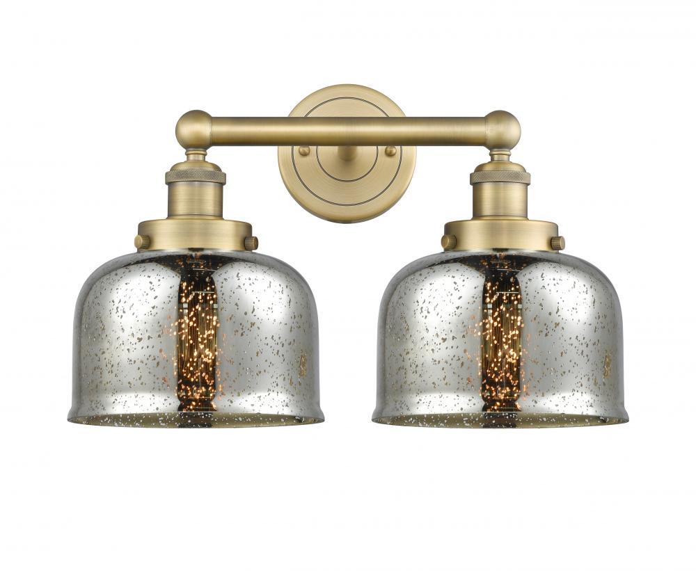 Bell - 2 Light - 17 inch - Brushed Brass - Bath Vanity Light