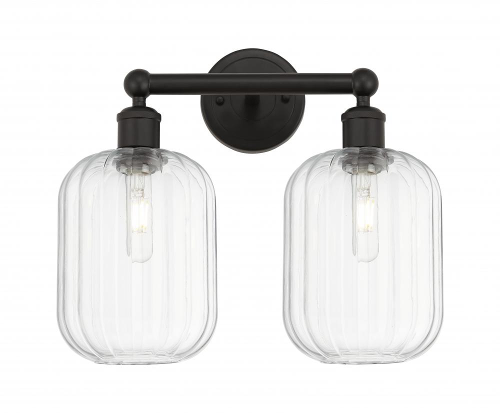 Preston Cylinder - 2 Light - 16 inch - Oil Rubbed Bronze - Bath Vanity Light