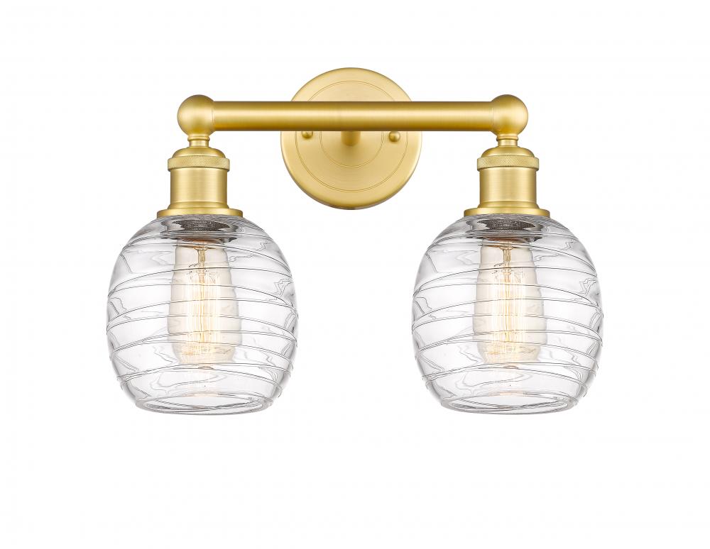 Belfast - 2 Light - 15 inch - Satin Gold - Bath Vanity Light