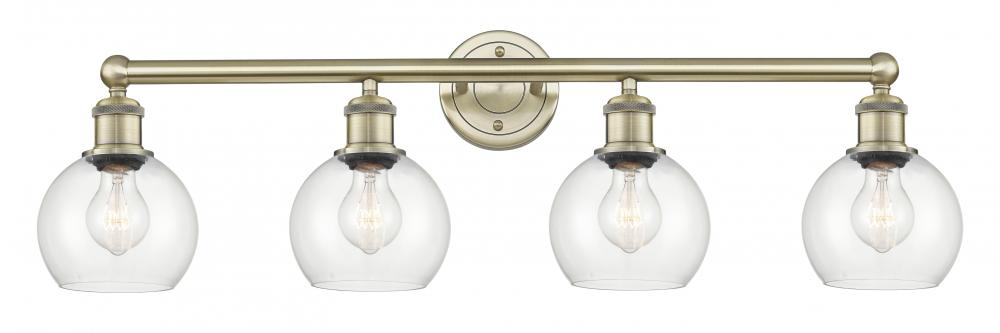 Athens - 4 Light - 33 inch - Antique Brass - Bath Vanity Light