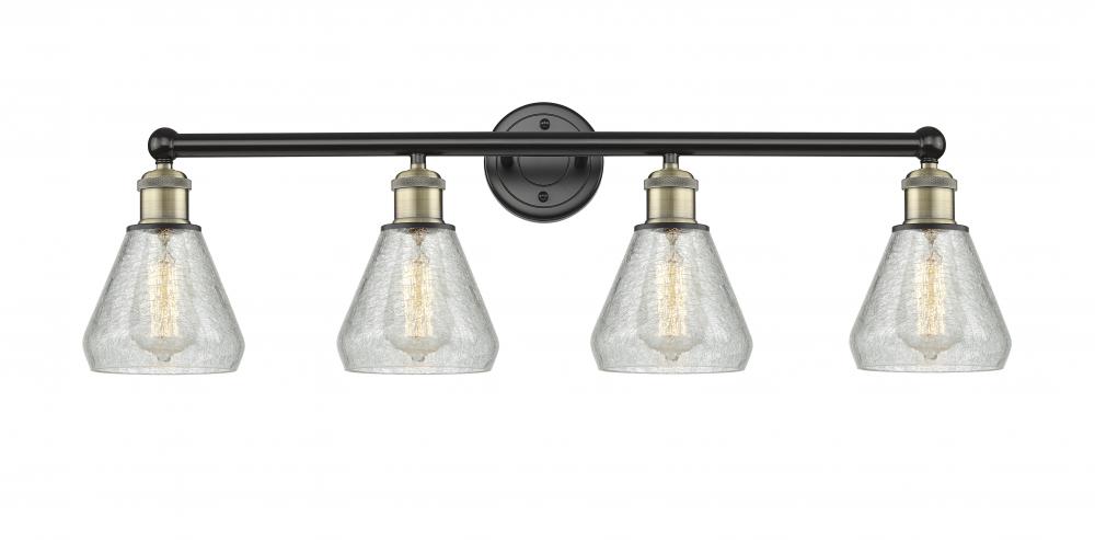 Conesus - 4 Light - 33 inch - Black Antique Brass - Bath Vanity Light