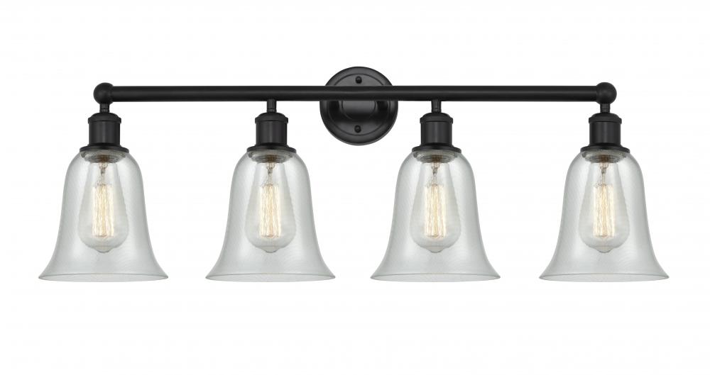 Hanover - 4 Light - 33 inch - Matte Black - Bath Vanity Light