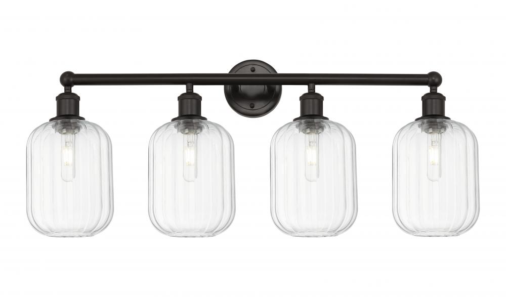 Preston Cylinder - 4 Light - 34 inch - Oil Rubbed Bronze - Bath Vanity Light