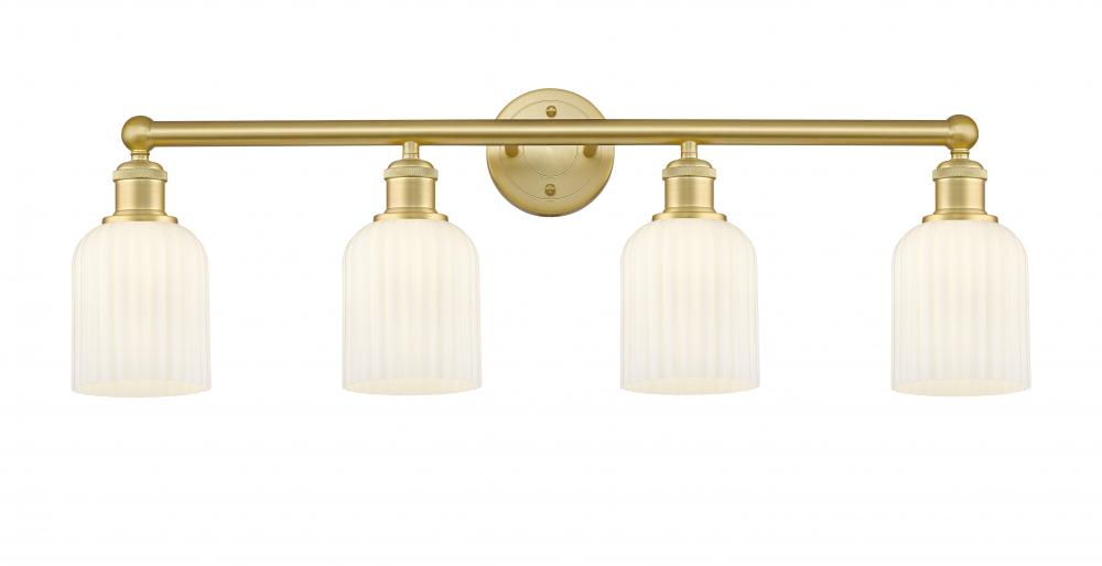 Bridal Veil - 4 Light - 32 inch - Satin Gold - Bath Vanity Light