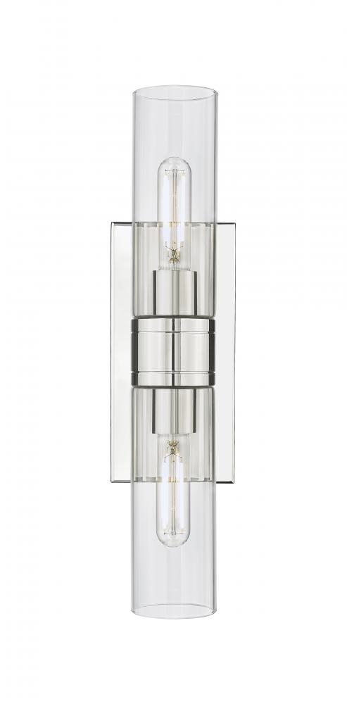 Boreas - 2 Light - 18 inch - Polished Nickel - Bath Vanity Light