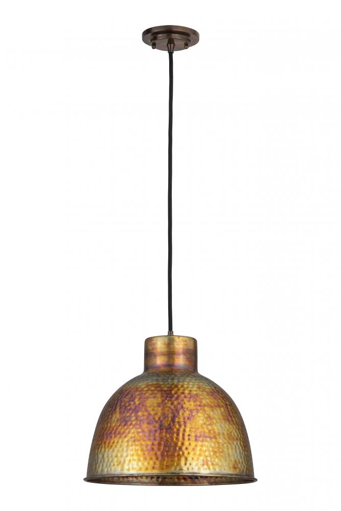 Charita - 1 Light - 14 inch - Burnt Copper - Cord hung - Pendant