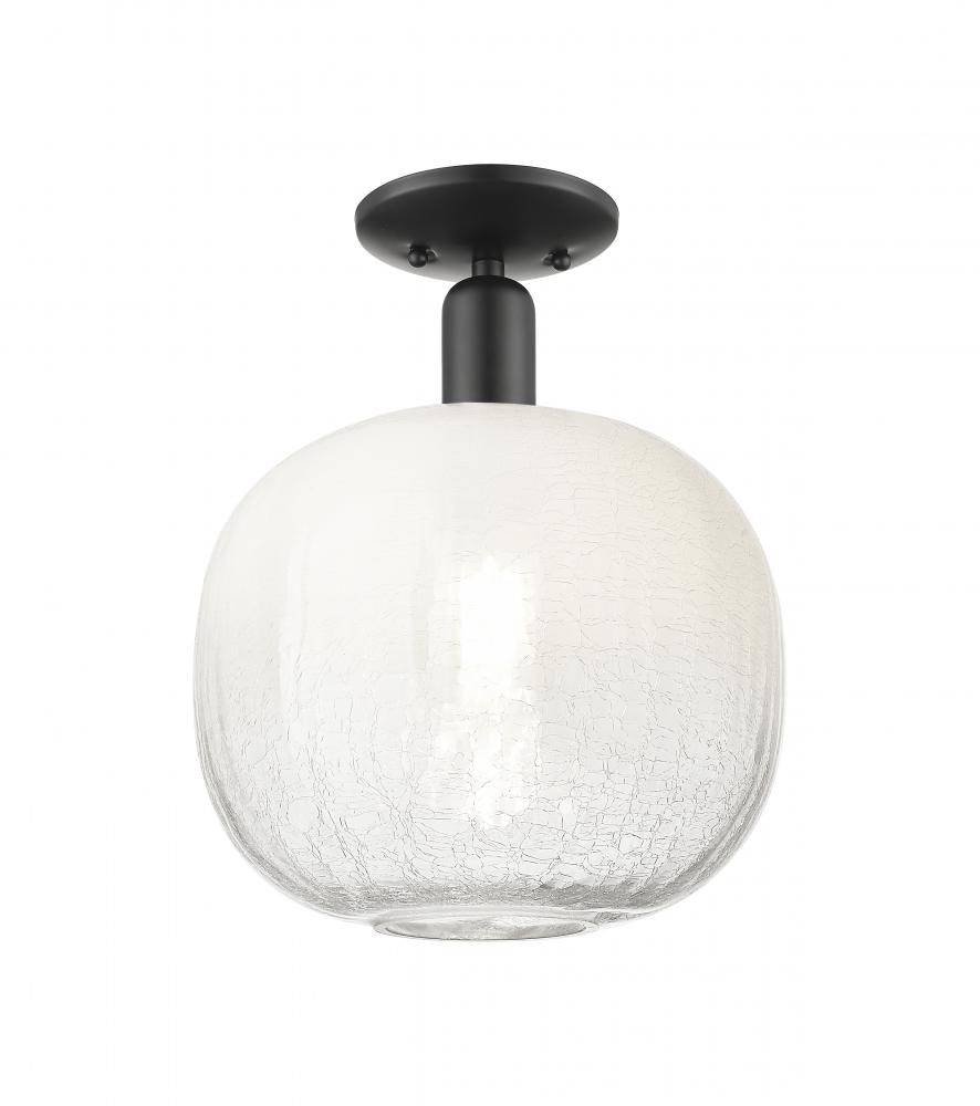 Brookhaven Sphere - 1 Light - 6 inch - Matte Black - Semi-Flush Mount