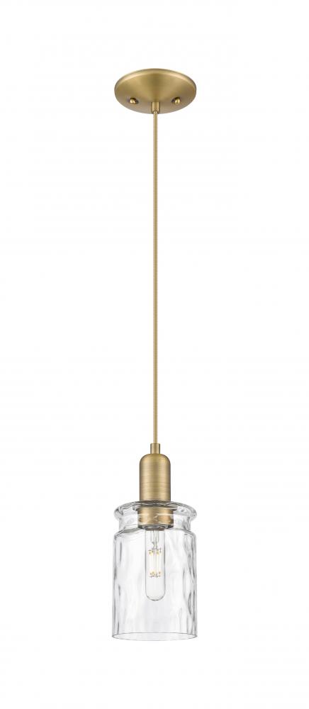 Candor - 1 Light - 5 inch - Black Antique Brass - Cord hung - Mini Pendant