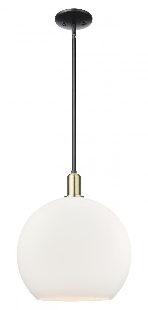 Athens - 1 Light - 14 inch - Black Antique Brass - Stem hung - Mini Pendant