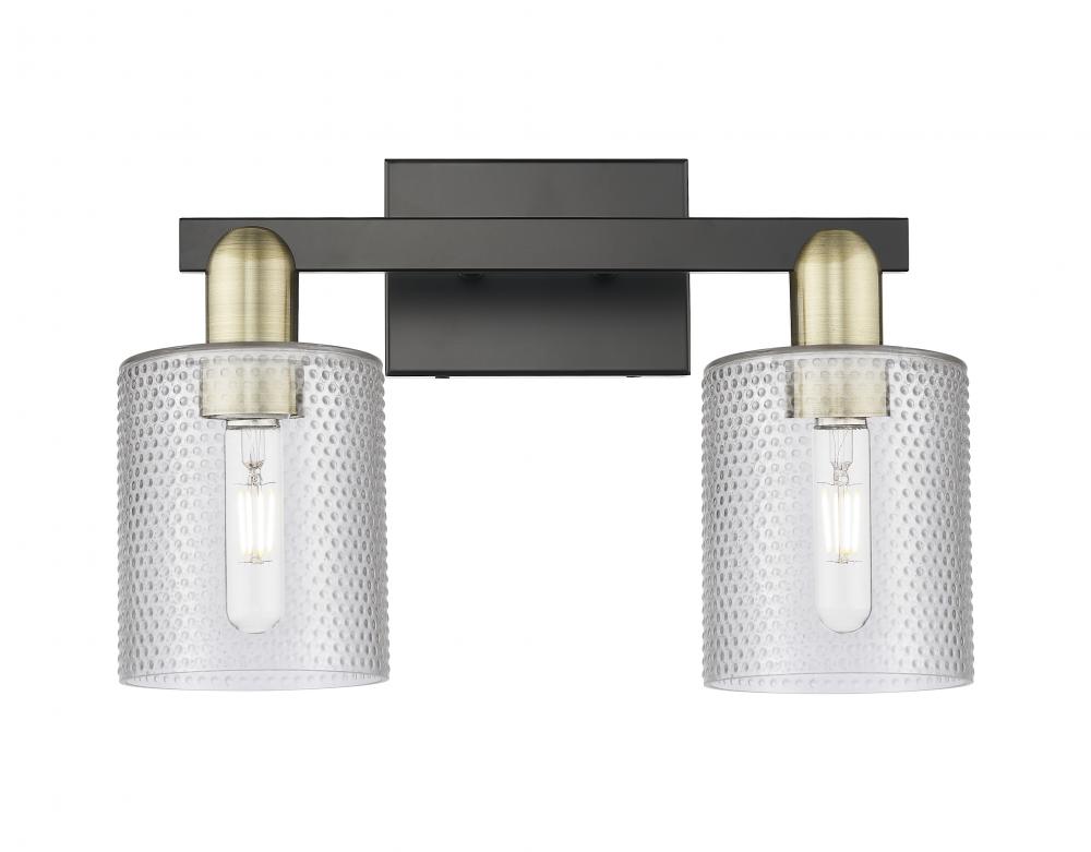 Cobbleskill - 2 Light - 16 inch - Black Antique Brass - Bath Vanity Light