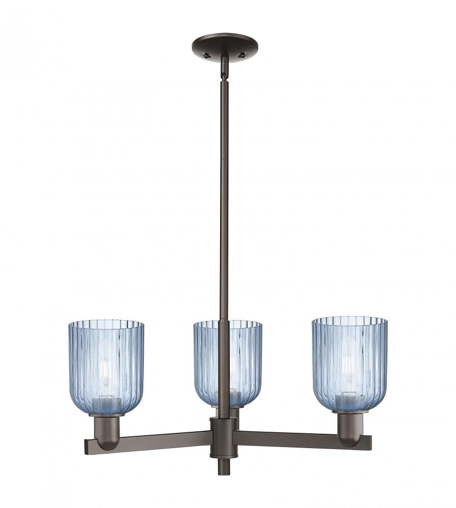 Bridal Veil - 3 Light - 18 inch - Oil Rubbed Bronze - Flush Mount