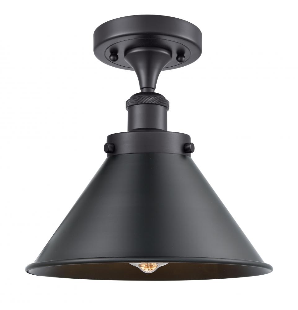 Briarcliff - 1 Light - 10 inch - Matte Black - Semi-Flush Mount