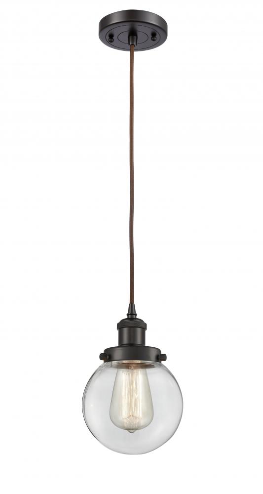 Beacon - 1 Light - 6 inch - Oil Rubbed Bronze - Cord hung - Mini Pendant
