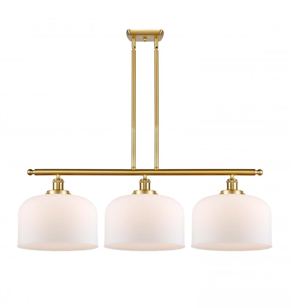 Bell - 3 Light - 36 inch - Satin Gold - Stem Hung - Island Light