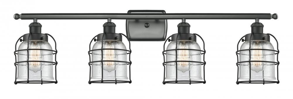 Bell Cage - 4 Light - 36 inch - Matte Black - Bath Vanity Light