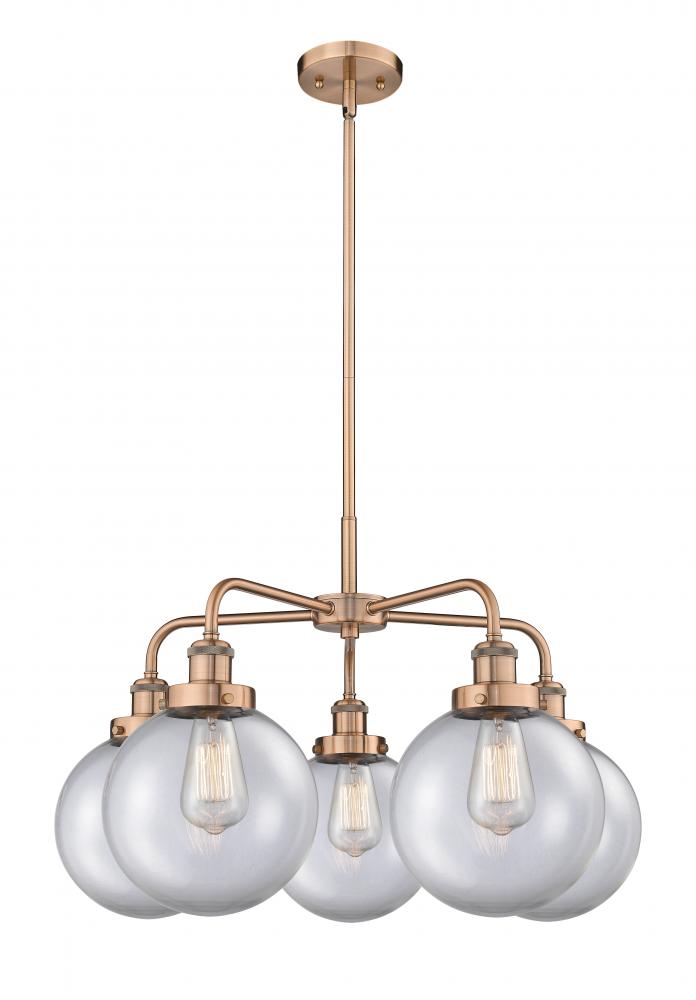 Whitney - 5 Light - 27 inch - Antique Copper - Chandelier