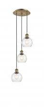 Innovations Lighting 113B-3P-AB-G124-6 - Athens - 3 Light - 12 inch - Antique Brass - Cord Hung - Multi Pendant