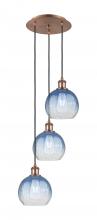 Innovations Lighting 113B-3P-AC-G483-8SB - Brookhaven Globe - 3 Light - 14 inch - Antique Copper - Cord Hung - Multi Pendant