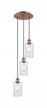 Innovations Lighting 113B-3P-AC-G804 - Clymer - 3 Light - 10 inch - Antique Copper - Cord Hung - Multi Pendant